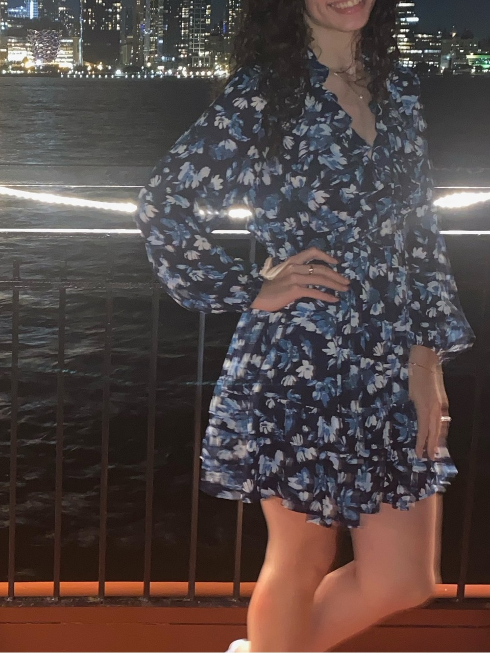 Abercrombie & Fitch Navy Blue Floral Mini Dress